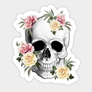 Tribe Skull With roses Sticker